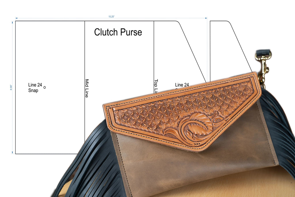 Leather Long Zipper Wallet Pattern – Leather Bag Pattern